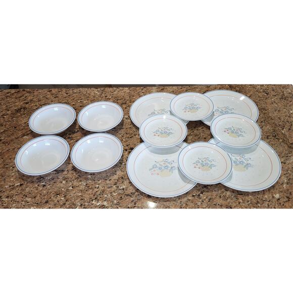 Corelle Country Cornflower (Set Of 12 Pieces) 1988-1993, Made In USA - Picture 13 of 16